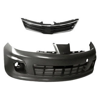 Replacement - 2-Piece (Front Bumper Cover, Grille) (Standard Line)