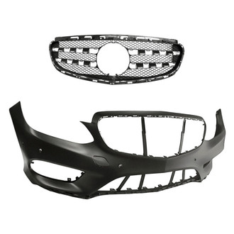 Replacement - 2-Piece (Front Bumper Cover, Grille) (Standard Line)