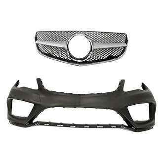 Replacement - 2-Piece (Front Bumper Cover, Grille) (Standard Line)