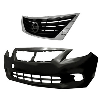 Replacement - 2-Piece (Front Bumper Cover, Grille) (Standard Line)