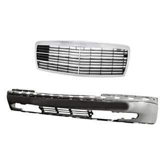 Replacement - 2-Piece (Front Bumper Cover, Grille) (Standard Line)