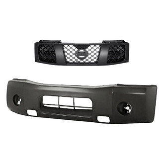 Replacement - 2-Piece (Front Bumper Cover, Grille) (Standard Line)
