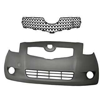 Replacement - 2-Piece (Front Bumper Cover, Grille) (Standard Line)