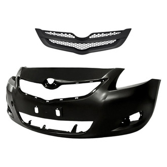 Replacement - 2-Piece (Front Bumper Cover, Grille) (Standard Line)