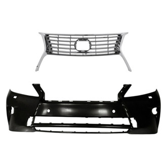 Replacement - 2-Piece (Front Bumper Cover, Grille) (Standard Line)
