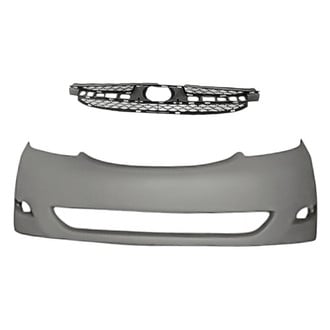 Replacement - 2-Piece (Front Bumper Cover, Grille)