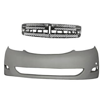 Replacement - 2-Piece (Front Bumper Cover, Grille) (Standard Line)