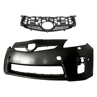 Replacement - 2-Piece (Front Bumper Cover, Grille) (Standard Line)