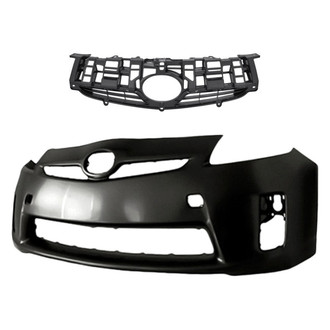 Replacement - 2-Piece (Front Bumper Cover, Grille) (Standard Line)
