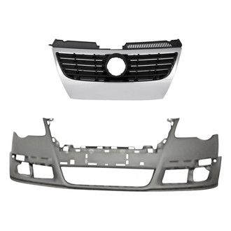 Replacement - 2-Piece (Front Bumper Cover, Grille) (Standard Line)