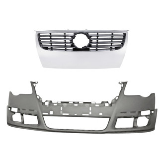 Replacement - 2-Piece (Front Bumper Cover, Grille) (Standard Line)