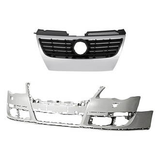 Replacement - 2-Piece (Front Bumper Cover, Grille) (Standard Line)