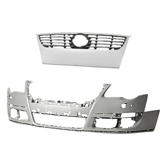 Replacement - 2-Piece (Front Bumper Cover, Grille) (Standard Line)