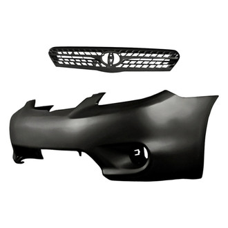 Replacement - 2-Piece (Front Bumper Cover, Grille) (Standard Line)