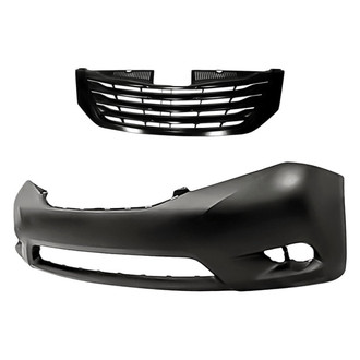 Replacement - 2-Piece (Front Bumper Cover, Grille)