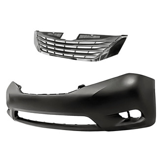 Replacement - 2-Piece (Front Bumper Cover, Grille) (Standard Line)