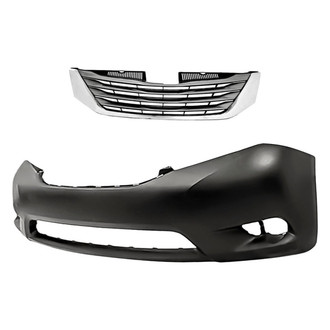 Replacement - 2-Piece (Front Bumper Cover, Grille) (Standard Line)