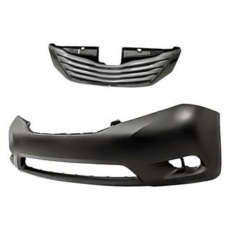 Replacement - 2-Piece (Front Bumper Cover, Grille) (Standard Line)
