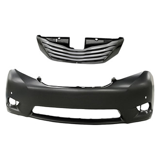 Replacement - 2-Piece (Front Bumper Cover, Grille) (Standard Line)