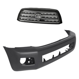 Replacement - 2-Piece (Front Bumper Cover, Grille) (Standard Line)