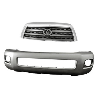 Replacement - 2-Piece (Front Bumper Cover, Grille) (Standard Line)