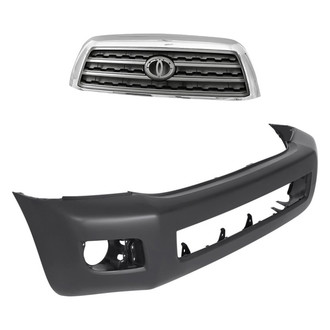 Replacement - 2-Piece (Front Bumper Cover, Grille) (Standard Line)