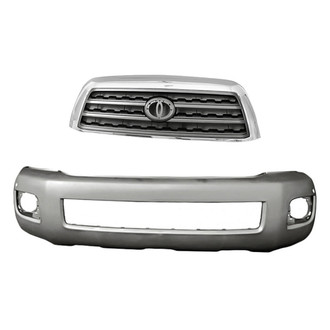 Replacement - 2-Piece (Front Bumper Cover, Grille) (Standard Line)