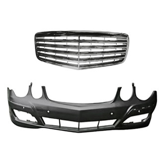 Replacement - 2-Piece (Front Bumper Cover, Grille) (Standard Line)