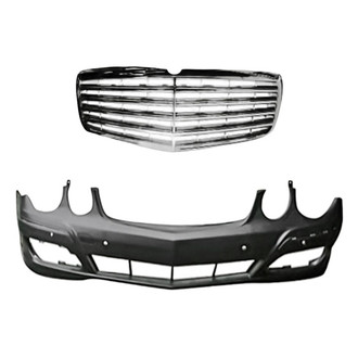 Replacement - 2-Piece (Front Bumper Cover, Grille) (Standard Line)