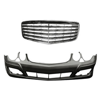 Replacement - 2-Piece (Front Bumper Cover, Grille) (Standard Line)