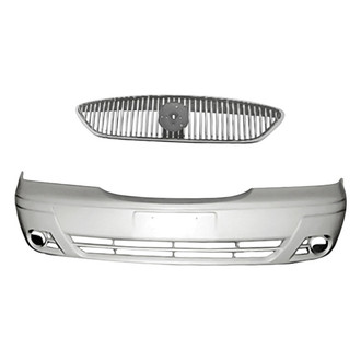 Replacement - 2-Piece (Front Bumper Cover, Grille)