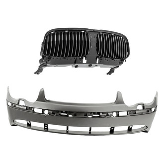 Replacement - 2-Piece (Front Bumper Cover, Grille) (Standard Line)