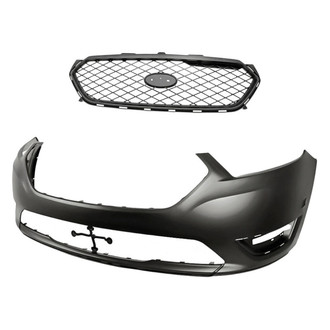 Replacement - 2-Piece (Front Bumper Cover, Grille)