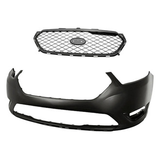 Replacement - 2-Piece (Front Bumper Cover, Grille) (Standard Line)