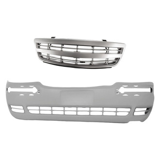 Replacement - 2-Piece (Front Bumper Cover, Grille) (Standard Line)