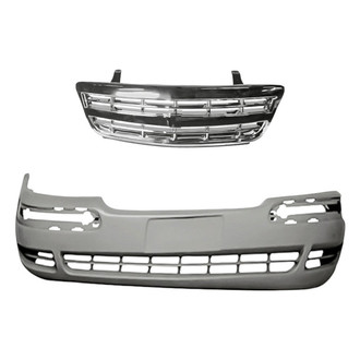 Replacement - 2-Piece (Front Bumper Cover, Grille) (Standard Line)