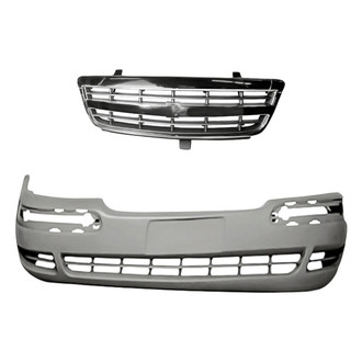 Replacement - 2-Piece (Front Bumper Cover, Grille) (Standard Line)