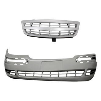 Replacement - 2-Piece (Front Bumper Cover, Grille) (Standard Line)