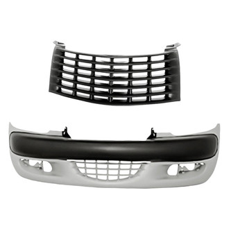 Replacement - 2-Piece (Front Bumper Cover, Grille) (Standard Line)