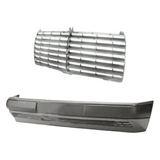 Replacement - 2-Piece (Front Bumper Cover, Grille) (Standard Line)