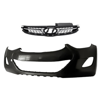 Replacement - 2-Piece (Front Bumper Cover, Grille) (Standard Line)