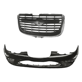 Replacement - 2-Piece (Front Bumper Cover, Grille) (Standard Line)