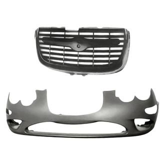 Replacement - 2-Piece (Front Bumper Cover, Grille) (Standard Line)