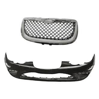 Replacement - 2-Piece (Front Bumper Cover, Grille) (Standard Line)