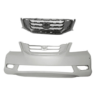 Replacement - 2-Piece (Front Bumper Cover, Grille) (Standard Line)