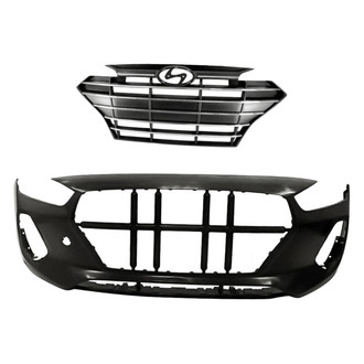 Replacement - 2-Piece (Front Bumper Cover, Grille) (Standard Line)