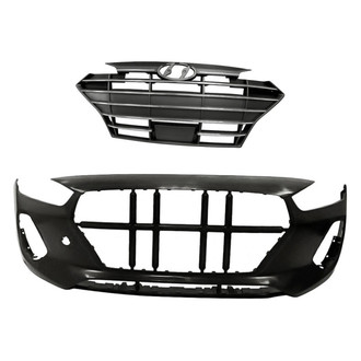 Replacement - 2-Piece (Front Bumper Cover, Grille) (Standard Line)