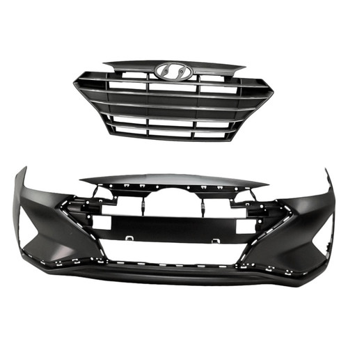 Replacement BNDL-235451 - 2-Piece (Front Bumper Cover, Grille ...