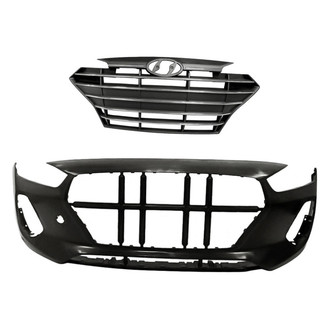 Replacement - 2-Piece (Front Bumper Cover, Grille) (Standard Line)