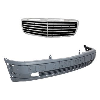 Replacement - 2-Piece (Front Bumper Cover, Grille) (Standard Line)